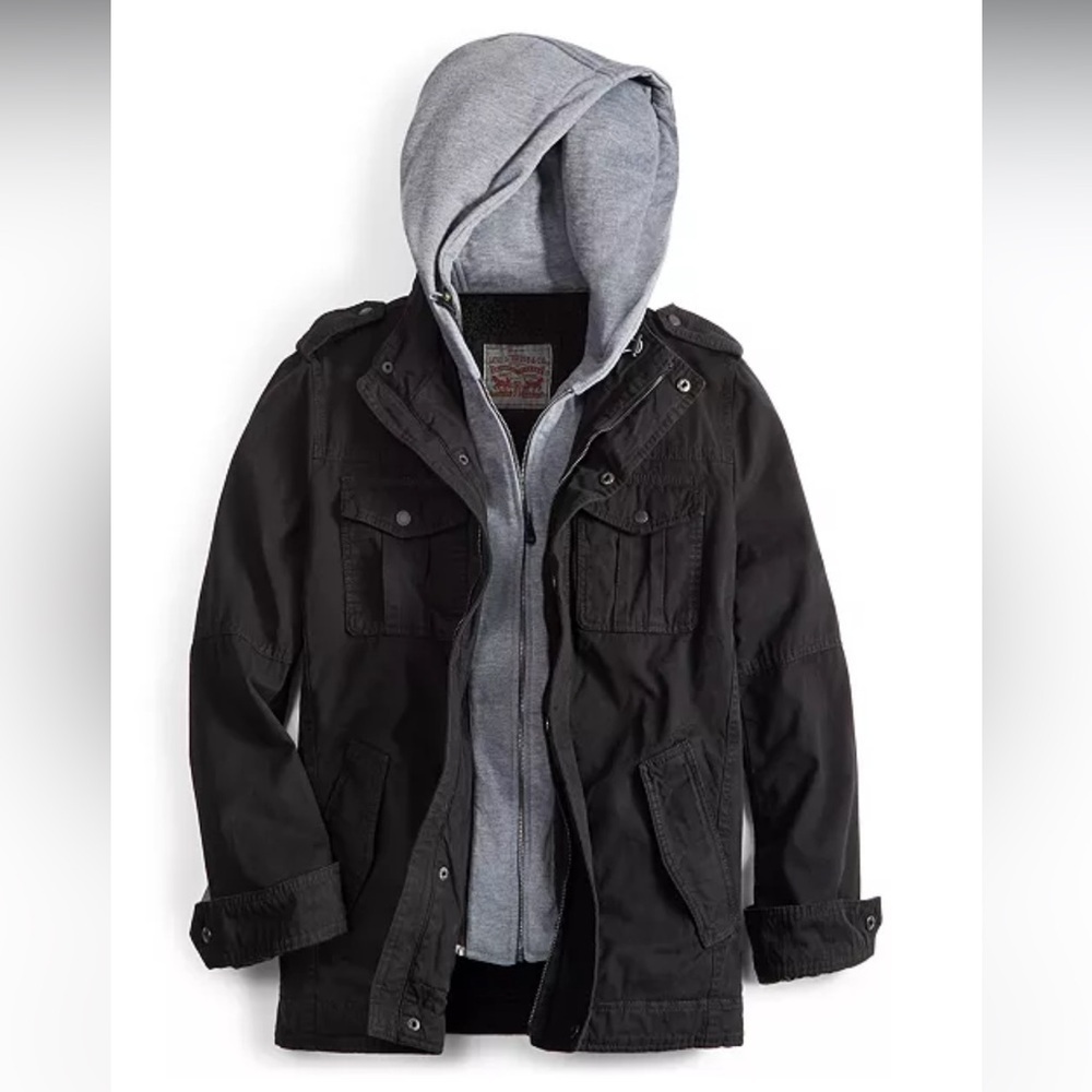 LEVI’S Sherpa Lined Two Pocket Hoooded Trucker Jacket - Picture 3 of 14